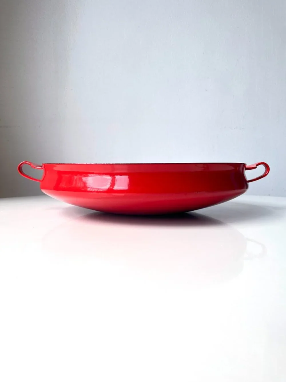 Vintage MCM Dansk Designs Kobenstyle Quistgaard Danish Red Enamel Paella Pan